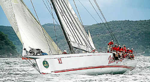 The mighty Wild Oats XI glides into Coffs Harbour to win the big race. The mighty Wild Oats XI glides into Coffs Harbour to win the big race.